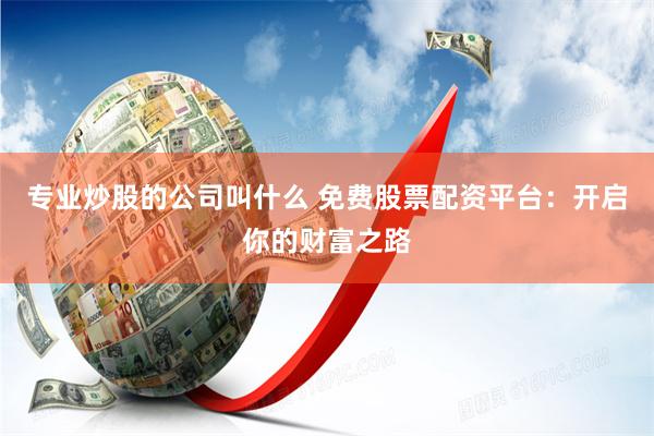 专业炒股的公司叫什么 免费股票配资平台：开启你的财富之路